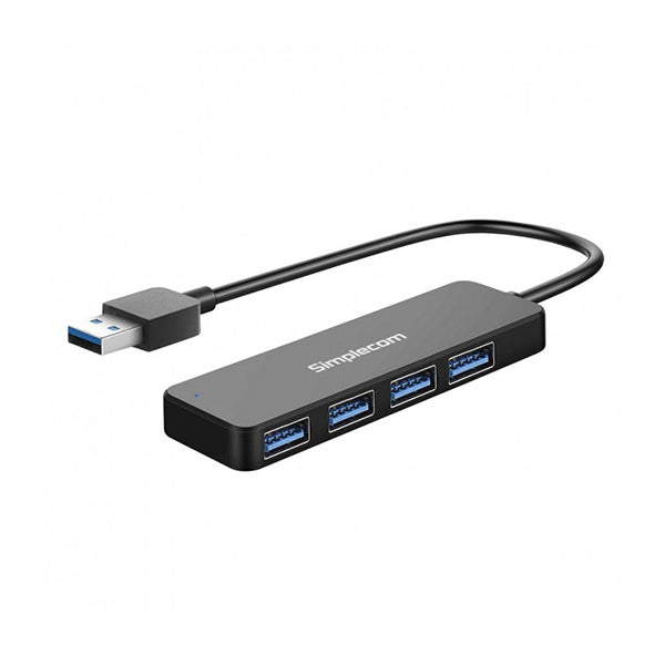 Simplecom CH342 USB‑A to 4‑Port USB-A Hub (Black)