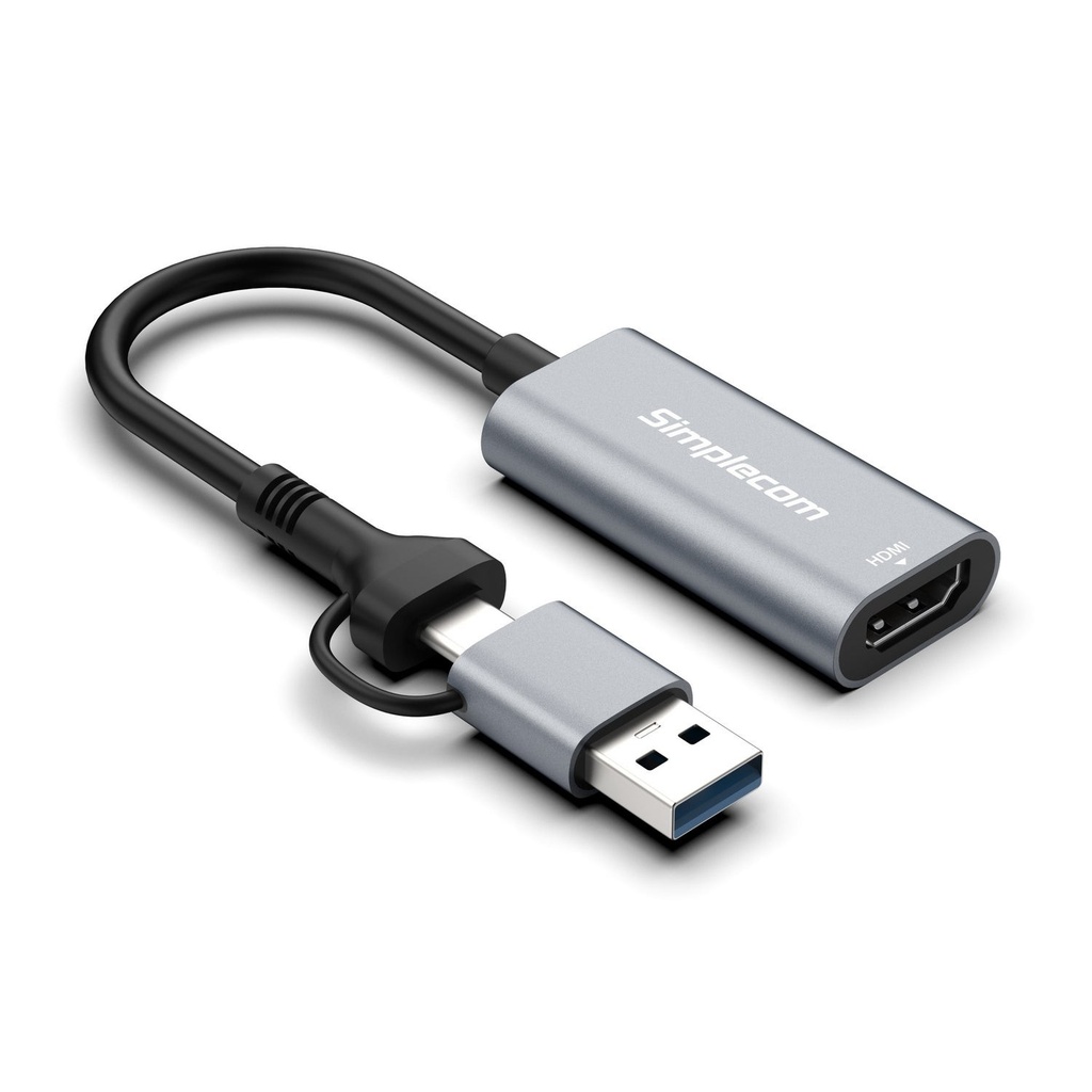 Simplecom USB-A 3.0 and USB-C to HDMI Adapter