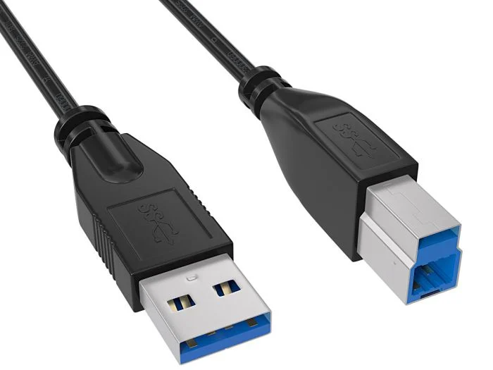 1.8m USB-A 3.0 Male to USB-B 3.0 Male Cable (Black)